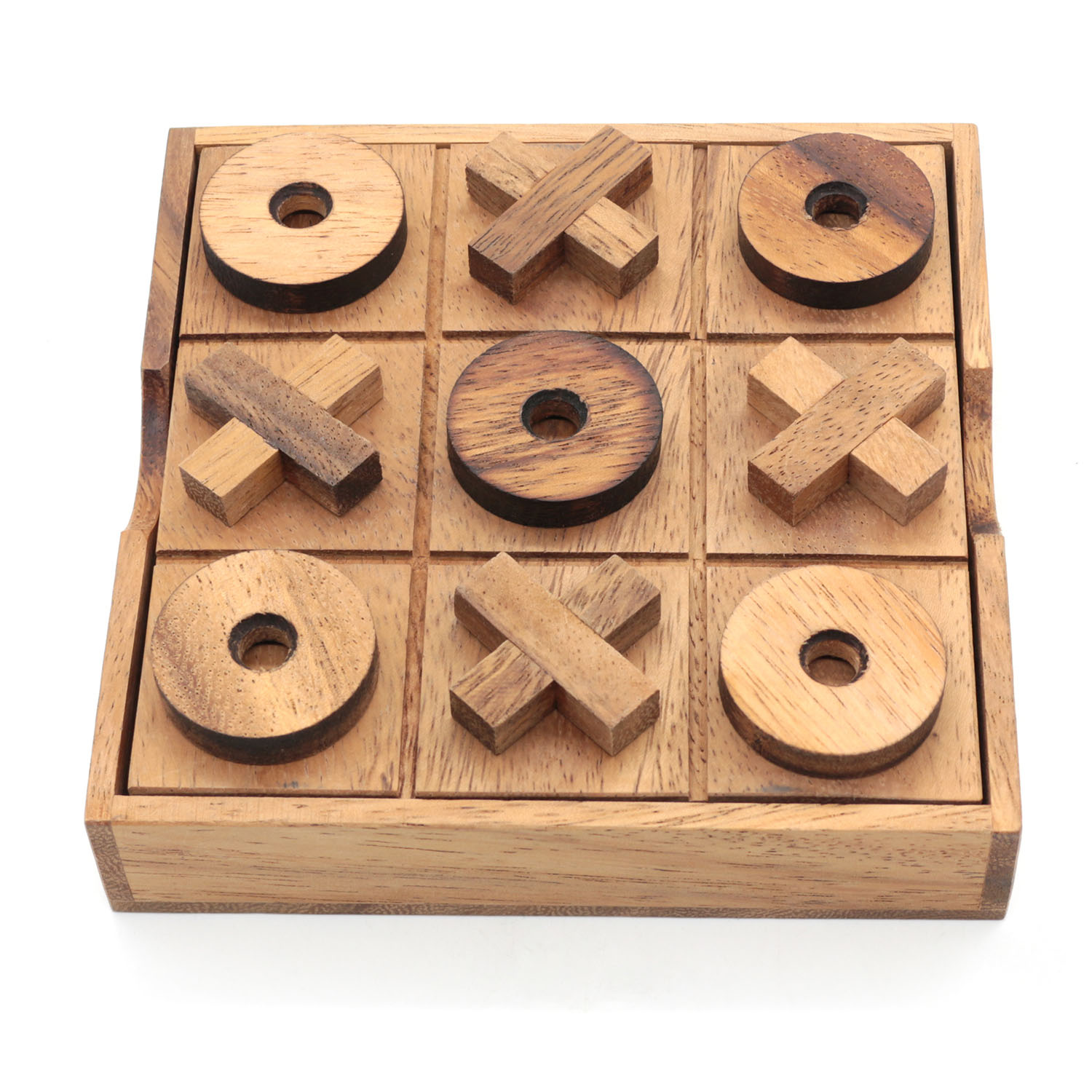 BSIRI Wooden Tic Tac Toe-Coffee Table Decor, Brain Teaser Puzzles for  Adults, Unique Gifts for Kids, Classic Board Games for Adults and Family
