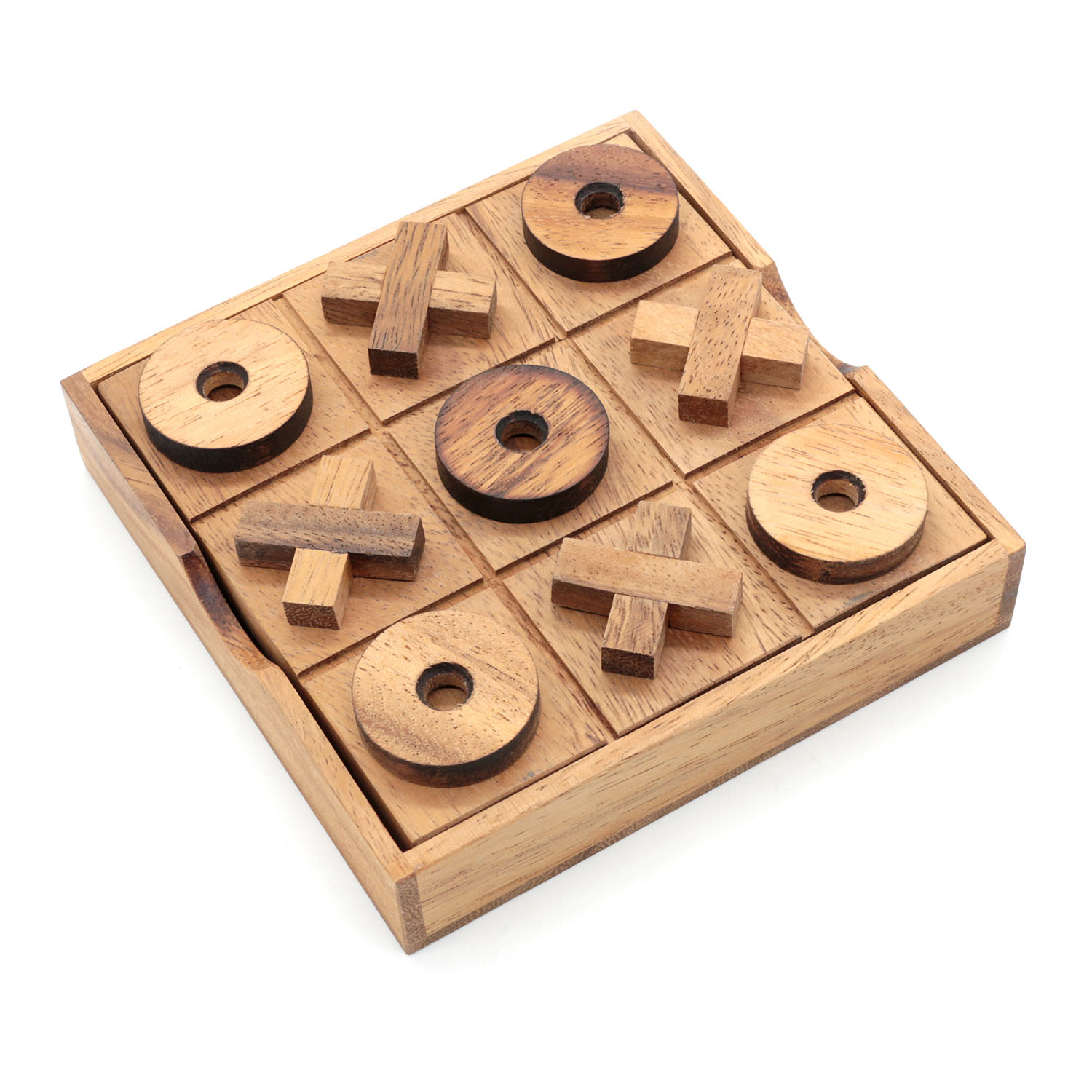 5x5 Tic Tac Toe Box With Glass Lid Coffee Table Game 