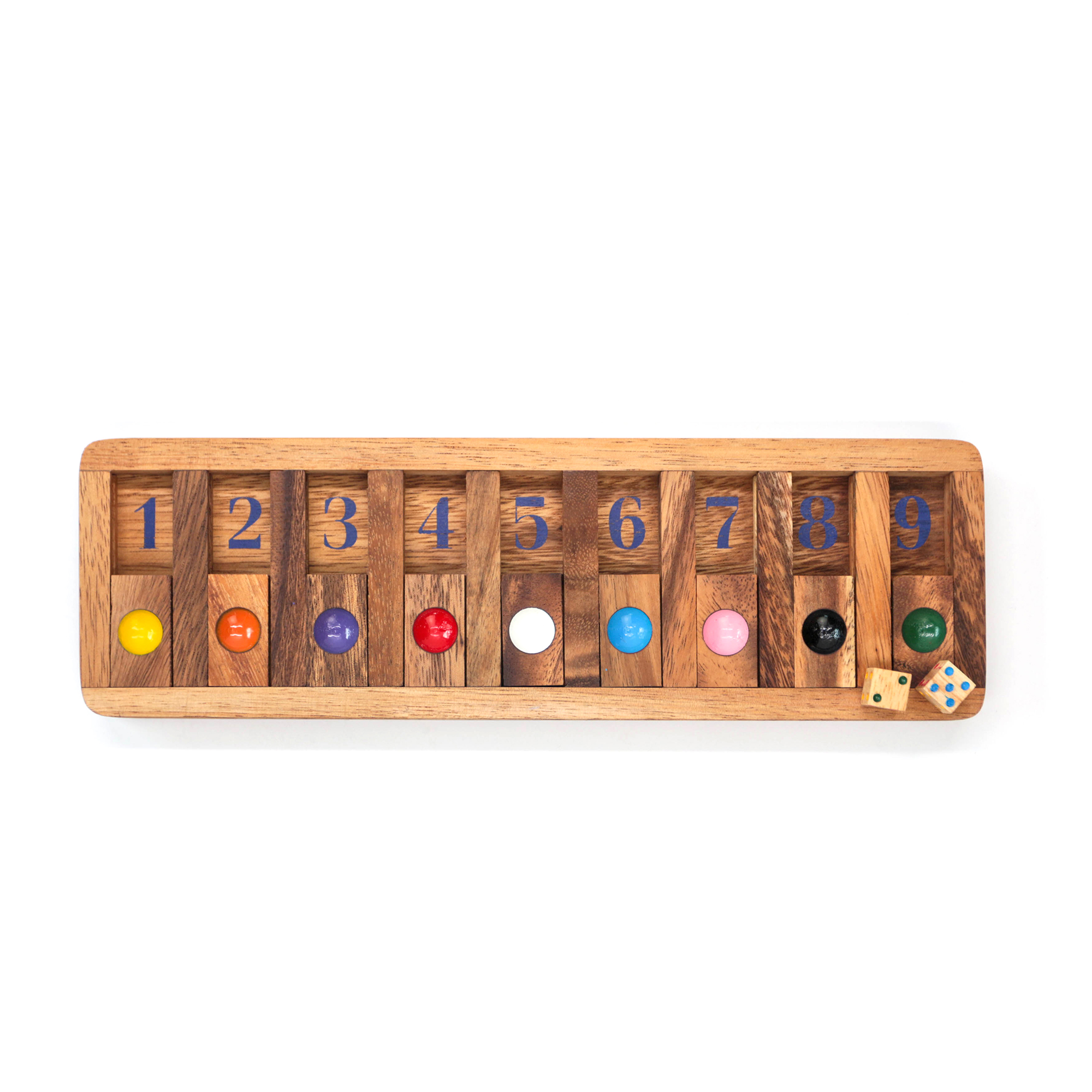 Schylling Brand Shut The Box Game - Classic Tabletop Dice Game  - Great for Families, Counting, and Math Skills - Ages 6 and Up : Toys &  Games