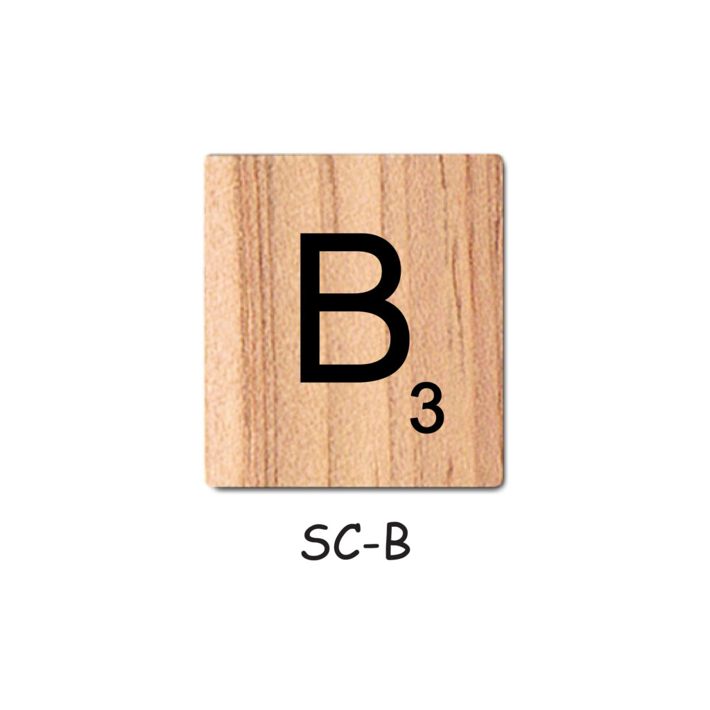 Letter B – Wooden Scrabble Tiles – BSIRI GAMES