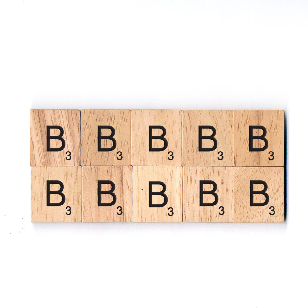 Letter B – Wooden Scrabble Tiles – BSIRI GAMES